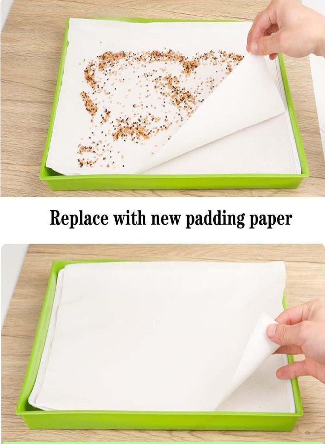 Allazone 100 Sheets Bird Cage Liner Papers, Disposable Bird Cage Paper Liners, Cuttable Pet Animal Cages Cushion, Precut Absorbent Bird Paper for Bird Parrot Small Animal, 9.8'' X 11.8'' - Image 4